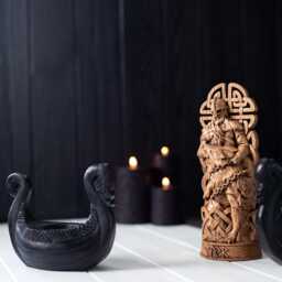 Norse God Tyr Statue - Deity Of Courage Who Faced Fenrir, Linked With Berserk Warriors Powerful Wall Hung Sculpture From North Mythology - thumbnail 3
