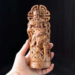 Norse God Tyr Statue - Deity Of Courage Who Faced Fenrir, Linked With Berserk Warriors Powerful Wall Hung Sculpture From North Mythology - thumbnail 2