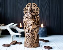 Norse God Tyr Statue - Deity Of Courage Who Faced Fenrir, Linked With Berserk Warriors Powerful Wall Hung Sculpture From North Mythology - thumbnail 1
