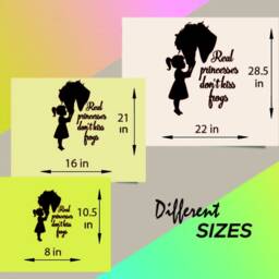 In-Style Decals Wall Vinyl Decal Home Decor Art Sticker Real Princesses Don't Kiss Frogs Phrase Horse Girl Nursery Removable Design 365 - thumbnail 2
