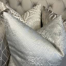 Decorative Cushion Cover, Pillow Prestigious Textiles Fabric -Dove - Silver, Cover For Sofa Or Bed, Double-Sided - thumbnail 3