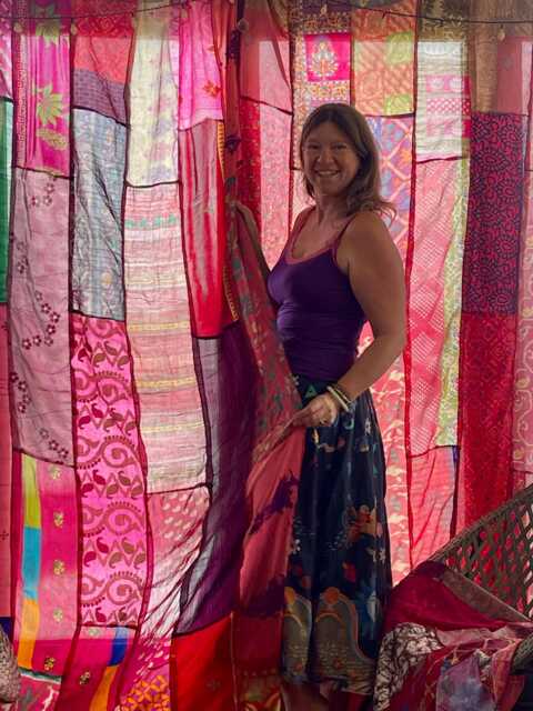 Handmade Pink Curtains, Recycled Vintage Curtains, Boho Style, Ethical Furnishings, Romantic Gift, Unique Home Decor, Eco Friendly Curtain - image 1