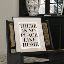 There Is No Place Like Home, Positive Affirmation Kitchen, Bathroom Decor, Modern Typography, Bedroom Print, , Beige Wall Art, A2, A1 - thumbnail 3