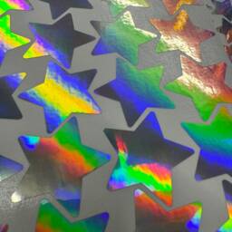Sale Iridescent Holographic Star Wall Stickers Peel & Stick Decals - thumbnail 2