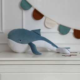 Whale Toy Gift For Newborn Baby, Nursing Pillow, Handmade Stuffed Animal, Huge Plush Humpback, Children Idea With Personalization - thumbnail 4