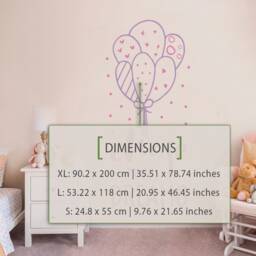 Nursery Wall Decal Chase Your Dreams, Balloons, Kids Room Decor - thumbnail 2