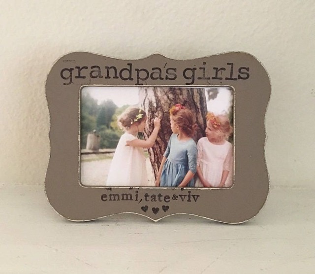Personalized Grandpa Picture Frame Rustic Farmhouse Decor - image 1