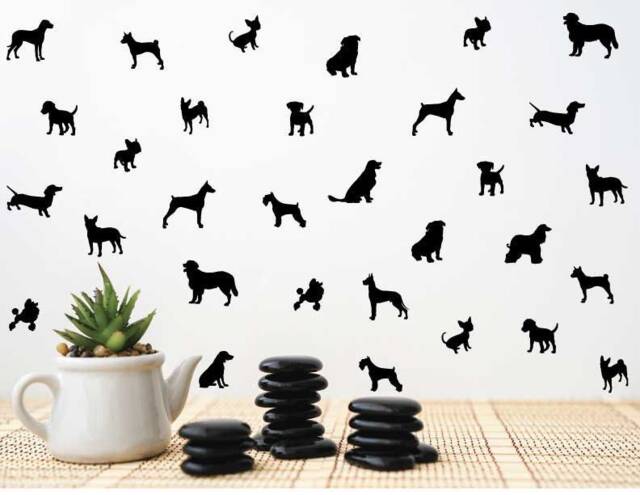 Dogs Wall Decal, Decals, Dog Stickers, Doggies Dogs Pattern, Boys Room, Girls Nursery Baby - image 1