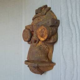 steampunk Monkey Wall Art Rusted Sci-Fi Gorilla Sculpture - thumbnail 2