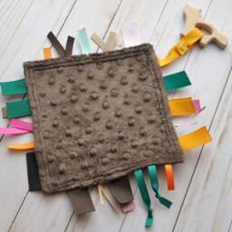 Baby Girl Crinkle Toy - Gift Shower Blanket Lovey Ribby Crackle Fantasy Forest - thumbnail 2