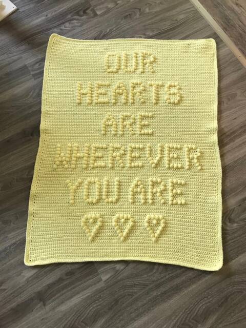 Our Hearts Are Wherever You Quick & Easy Crochet Baby Blanket - image 1