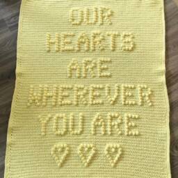 Our Hearts Are Wherever You Quick & Easy Crochet Baby Blanket - thumbnail 3