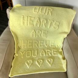 Our Hearts Are Wherever You Quick & Easy Crochet Baby Blanket - thumbnail 2