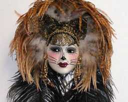 Unique Creations Kitty Cat Lady Face Mask Wall Deco Hanging Decor - thumbnail 2