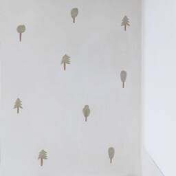 Pencil Mixed Forest Trees Fabric Wall Stickers. Removable & Reusable