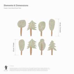 Pencil Mixed Forest Trees Fabric Wall Stickers. Removable & Reusable - thumbnail 2