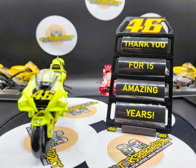 Legend Handmade Moto-Gp Rider Figure With Bike - Artwork Biker Gift Xmas Christmas - image 1