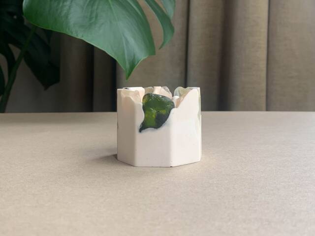 Handmade Scottish Sea Glass Tealight Holder - Frosted Beach Candle Decor - image 1