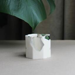 Handmade Scottish Sea Glass Tealight Holder - Frosted Beach Candle Decor - thumbnail 3
