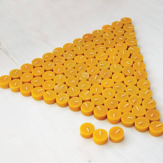 Tea Light Beeswax Candle Refills, Discount Pack, Non-Toxic, Aromatherapy Candle, Wedding Decor, Party Candles - image 1