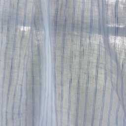 Blue Striped Light Weight Linen Cafe Curtain, Tier Curtain Window Treatments-Curtains , Modern Curtains, Sheer Linen, Vintage Beach Feel - thumbnail 2