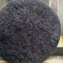 Handfelted Seat Cushion, Uni Coloured, Gray - thumbnail 4