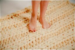 Hand Knitted Merino Wool Chunky Blanket Double-Sided Throw - thumbnail 1
