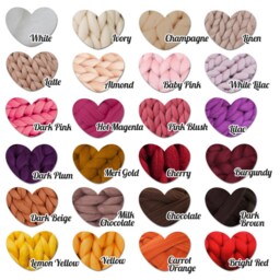 Hand Knitted Merino Wool Chunky Blanket Double-Sided Throw - thumbnail 4