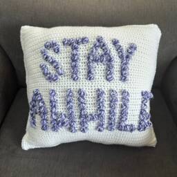 Snarky Crochet Pillow Funny Vulgar Accent Decor - thumbnail 3