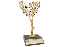 Handmade Brass Olive Tree Sculpture, Personalized Greek Tree, Peace & Prosperity Gift, Executive Office Decor