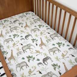 Bedding - Safari Watercolour Animals, Duvet Cover Set, Fitted Sheets, Pillow Case, Modern Colourful Kids Bedding - thumbnail 3