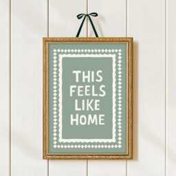 This Feels Like Home Print, Poster, Stripy Hallway Prints, Wall Art, Slogan Print - thumbnail 3