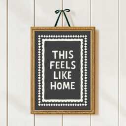 This Feels Like Home Print, Poster, Stripy Hallway Prints, Wall Art, Slogan Print - thumbnail 1