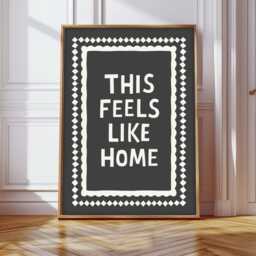 This Feels Like Home Print, Poster, Stripy Hallway Prints, Wall Art, Slogan Print - thumbnail 2