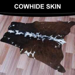 Authentic Large Brown & White Cowhide Rug - Statement Piece For Sophisticated Decor - 50x54 Inches - thumbnail 4