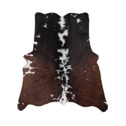 Authentic Large Brown & White Cowhide Rug - Statement Piece For Sophisticated Decor - 50x54 Inches - thumbnail 1