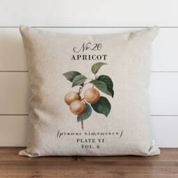 Botanical Apricot 20 X Pillow Cover // Floral Fruit Spring Throw Gift Accent - thumbnail 1