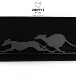Black Acrylic Running Sighthound Ornament Whippet Greyhound Tv Topper - thumbnail 4