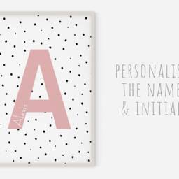 Personalised Nursery Prints, Rainbow Set Of 3, Kids Alphabet Initial Print - thumbnail 2