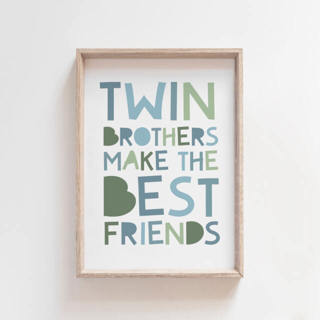 Brother Best Friends Print, Twins Bedroom, Big Bro, Lil Boys Nursery Prints, Bedroom Wall Art, Twin Decor, Playroom