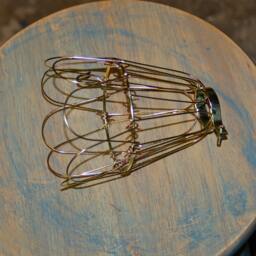 Brass Wire Bulb Cage, Clamp On Lamp Guard, For Vintage Trouble Lights - Top Quality Supplies Your Handmade Lighting, Lamps, Pendants Etc - thumbnail 2