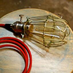 Brass Wire Bulb Cage, Clamp On Lamp Guard, For Vintage Trouble Lights - Top Quality Supplies Your Handmade Lighting, Lamps, Pendants Etc - thumbnail 3