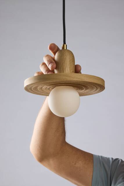 Japandi Lighting Pendant For Kitchen Island Or Dining Table - Veneer Hanging Lamp Best Spring Home Decor Office Light Fixtures Jupiter - image 1