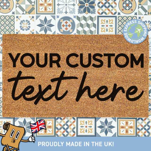 Your Custom Text Here Doormat, Personalized Housewarming Gift, Funny Closing Create Own, Best Gift - image 1