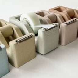 Tape Dispenser - Concrete Office Organization Cute Supplies Modern Home Decor - thumbnail 3