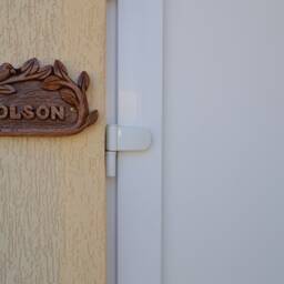 Hand Carved Linden Wood Address Sign, Personalized House Number Plaque - thumbnail 3