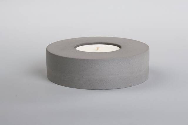 Cava Gray Organic Concrete Candle - Essential Oils Beton Hand Crafted Vegan Reusable Container Eco Friendly-Aromatherapy - image 1