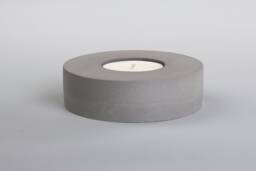 Cava Gray Organic Concrete Candle - Essential Oils Beton Hand Crafted Vegan Reusable Container Eco Friendly-Aromatherapy
