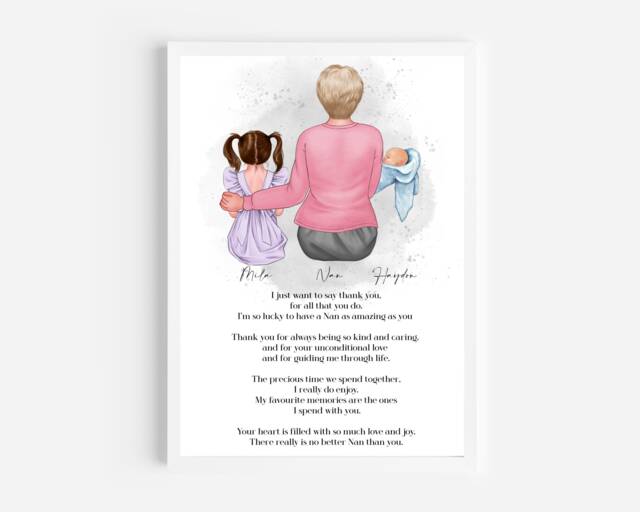 Personalised Gift For Nanny, Nanny Gifts, Grandma Nana Gifts Nan, Print, Nan Gift, Christmas - image 1