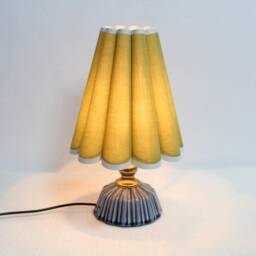 Handmade Ivy Green Fabric Table Lamp With Ceramic Base-113# - thumbnail 4